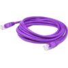 AddOn 12ft RJ-45 (Male) to RJ-45 (Male) Purple Cat6 Straight Shielded Twisted Pair PVC Copper Patch Cable