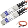 AddOn MSA and TAA Compliant 40GBase-AOC QSFP+ to QSFP+ Direct Attach Cable (850nm, MMF, 15m)
