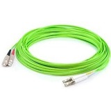 AddOn 4m LC (Male) to SC (Male) Straight Lime Green OM5 Duplex Fiber OFNR (Riser-Rated) Patch Cable