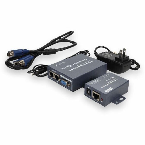 5PK VGA Female to RJ-45 Female Black Extenders Which Provides VGA video extension over Cat5 For Resolution Up to 1920x1200 (WUXGA)