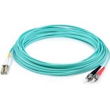 AddOn 0.3m ST to LC (Male) Aqua OM4 Duplex Fiber OFNR (Riser-Rated) Patch Cable
