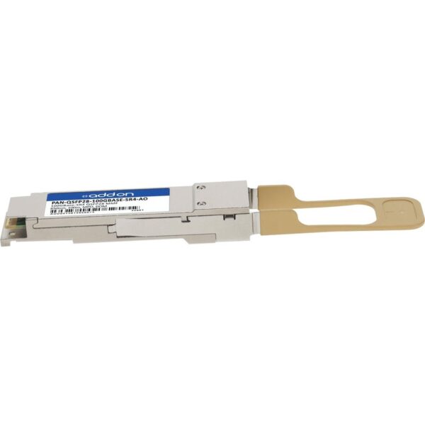AddOn Palo Alto Networks PAN-QSFP28-100GBASE-SR4 Compatible TAA Compliant 100GBase-SR4 QSFP28 Transceiver (MMF, 850nm, 100m, MPO, DOM)