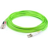 AddOn 9m LC (Male) to SC (Male) Straight Lime Green OM5 Duplex Fiber OFNR (Riser-Rated) Patch Cable