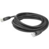 AddOn 50ft RJ-45 (Male) to RJ-45 (Male) Shielded Straight Black Cat6A STP PVC Copper Patch Cable