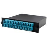 AddOn Cassette for 3-Bay Patch Panel, 2 MPO In, 24 LC Duplex Out, Multi-mode Duplex OM3