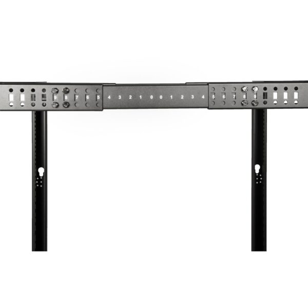 Rocstor SolidRack 18U Adjustable Depth Open Frame 4 Post Rack w/ Casters