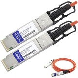 AddOn MSA and TAA Compliant 40GBase-AOC QSFP+ to QSFP+ Direct Attach Cable (850nm, MMF, 10m)