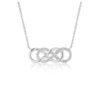 Double Infinity Diamond Pendant in 14k White Gold