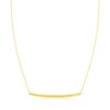 14k Yellow Gold Thin Textured Bar Necklace
