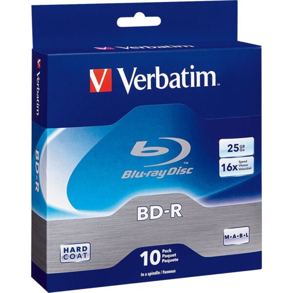 Storage Media — BD-R 25GB 16X with Branded Surface – 10pk Spindle Box