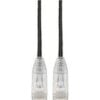 Eaton Tripp Lite Series Cat6 Gigabit Snagless Slim UTP Ethernet Cable (RJ45 M/M), PoE, Black, 2 ft. (0.61 m)