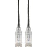 Eaton Tripp Lite Series Cat6 Gigabit Snagless Slim UTP Ethernet Cable (RJ45 M/M), PoE, Black, 2 ft. (0.61 m)