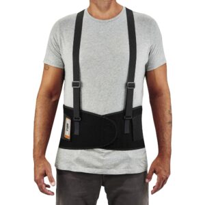 Ergodyne® ProFlex® 100 Economy Back Support W/Rubber Track Webbing 4XL Black