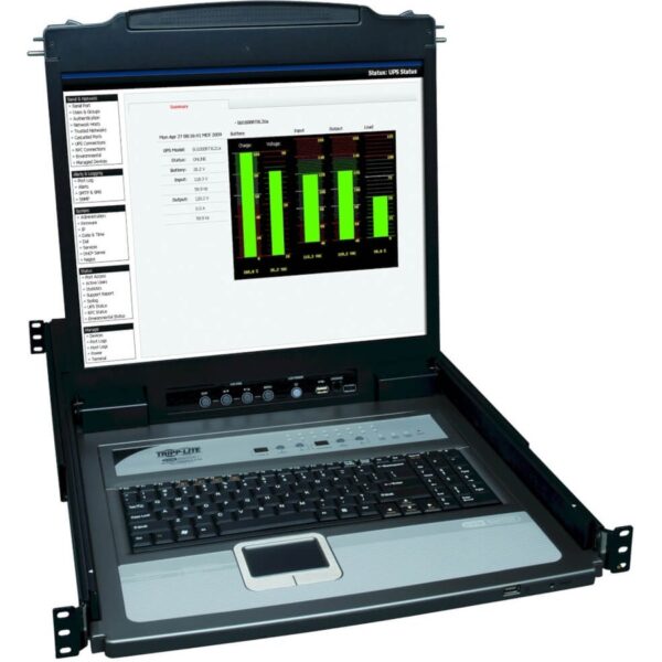 Tripp Lite NetDirector 16-Port 1U Rack-Mount Console KVM Switch with 19-in. LCD + 8 PS2/USB Combo Cables