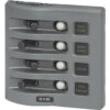 Blue Sea 4374 WeatherDeck Water Resistant Circuit Breaker Panel - 4 Position - Grey