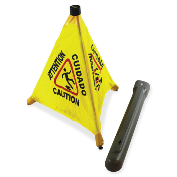Safety — Impact® Pop Up Safety Cone 31″” Yellow/Black Multi-Lingual – 9182