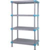 Quantum Millenia™ Shelving Unit 42""W X 24""D X 86""H 3 Open and 1 Solid Grid Shelves