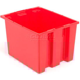 Akro-Mils® Plastic Nest & Stack Tote 23-1/2""L x 15-1/2""W x 12""H Red