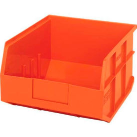 Quantum Plastic Stacking and Hanging Shelf Bin SSB425 11""W x 12""L x 7""H Orange