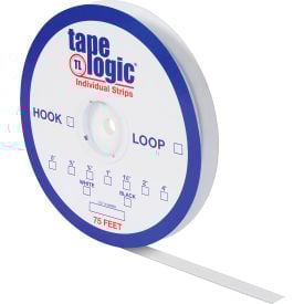 Tape Logic® Loop Tape Individual Strips with Adhesive 75'L x 1-1/2""W White