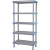 Quantum Millenia Shelving Unit 36""W X 21""D X 86""H 5 Solid Shelves