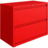 Hirsh Industries® HL1000 Series® 36""W 2 Drawer Lateral File Cabinet Lava Red