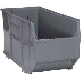 Quantum Mobile Plastic Rack Bin 16-1/2""W x 41-7/8""L x 17-1/2""H Gray