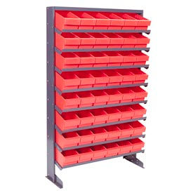 Quantum QPRS-601 Single Sided Rack 12""x36""x60"" with 48 Red Euro Drawers