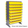 Quantum QPRD-601 Double Sided Rack 24""x36""x60"" with 96 Red Euro Drawers