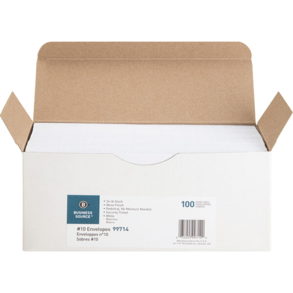 Universal One® Security Tinted Business Envelopes #10 9-1/2""W x 4-1/8""H White 100/Pack