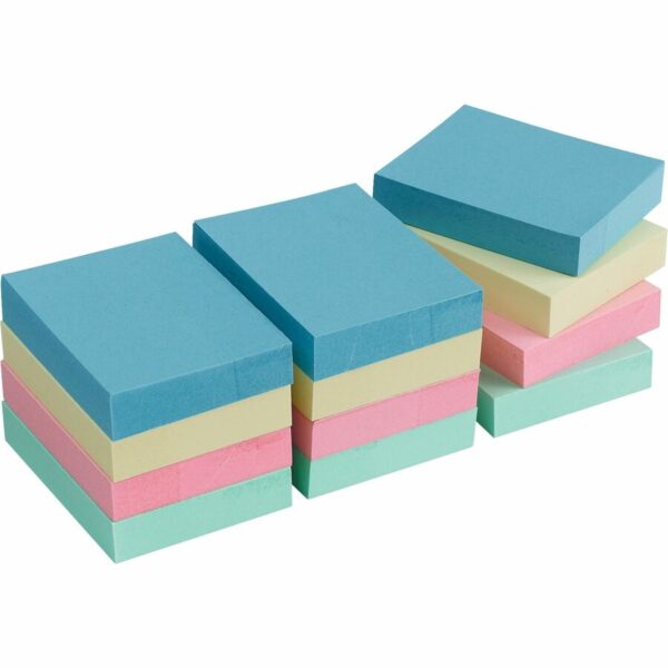 Adhesive Notes & Dispensers — Business Source Premium Plain Pastel Adhesive Notes