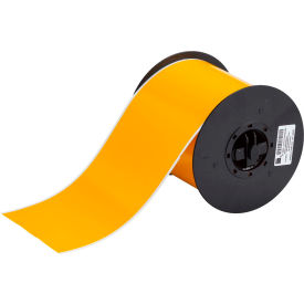 Brady® B30 Series Indoor-Outdoor Industrial Vinyl Labels, 4"W X 100'L, Ylw, B30C-4000-595-YL