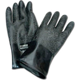 Honeywell® Chemical Resistant Gloves, Rough Grip, Butyl, 13 Mil Thick, Size 10, Black