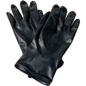 Honeywell® Chemical Resistant Gloves, Smooth Grip, Butyl, 13 Mil Thick, Size 8, Black
