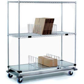 Nexel® Open Sided Wire Exchange Truck w/3 Shelves 1000 lb. Capacity 48""L x 18""W x 69""H