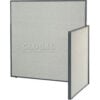 Interion® Pre-Configured Office Cubicle 4'W x 4'D x 60""H Add-On Kit Gray