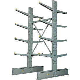 Global Industrial Double Sided Cantilever Rack Starter 2"" Lip48""Wx65""Dx96""H - Best Value Series