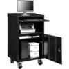 Global Industrial™ Mobile Computer Workstation Black Assembled