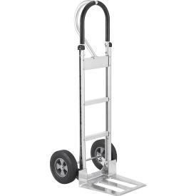 Global Industrial™ Long Nose Aluminum Hand Truck Loop Handle Mold-On Rubber Wheels