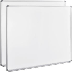 Global Industrial™ Magnetic Whiteboard - 60""W x 48""H - Steel Surface - Pack of 2