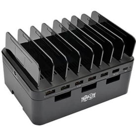 Tripp Lite 7-Port USB Charging Station with Quick Charge 3.0 USB-C Port and Device Storage