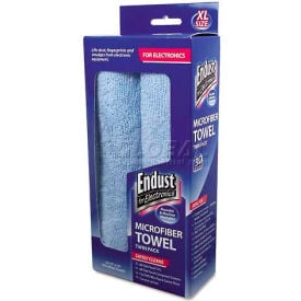 Endust Microfiber Towels For Electronics, 2/Pack, Blue - END11421