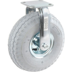 Global Industrial™ Rigid Plate Caster 10"" Full Pneumatic Wheel 330 Lb. Capacity