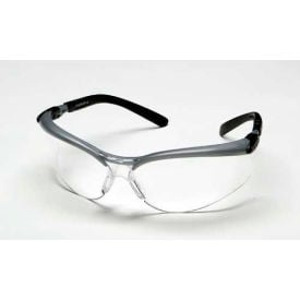 3M™ BX™ Safety Glasses Clear Lens Silver/Black Frame