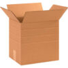 Global Industrial Multi Depth Cardboard Corrugated Boxes 13-1/4""L x 10-1/4""W x 12""H Kraft