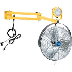 Global Industrial™ LED Dock Light w/ 60""L Arm & Fan 40W 4900 Lumens 5000K On/Off Switch