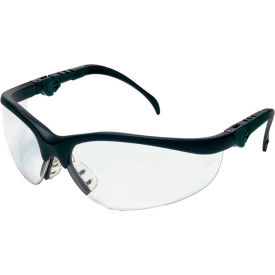 MCR Safety KD310 Klondike® Plus Safety Glasses Ratchet Temple Black Frame Clear Lens