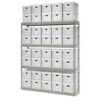Global Industrial™ Record Storage Open With Boxes 72""W x 15""D x 84""H - Gray