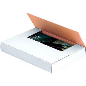 Global Industrial Corrugated Easy-Fold Mailers 9-5/8""L x 6-5/8""W x 3-1/2""H White