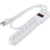 Global Industrial™ Power Strip 6 Outlets 15A 12""L 2-1/2' Cord